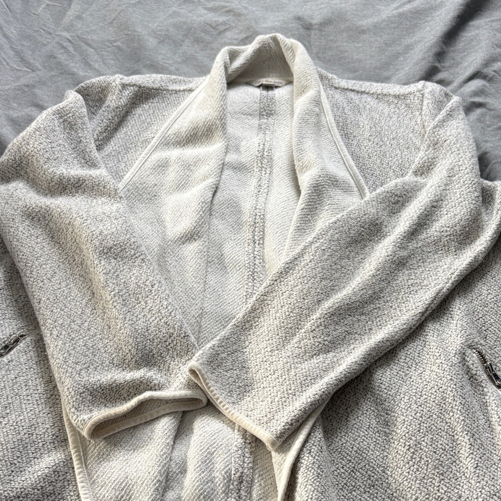 Calvin Klein Gray and Cream Cardigan